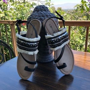 Sling Back Strap With Adjustable Buckle Closure